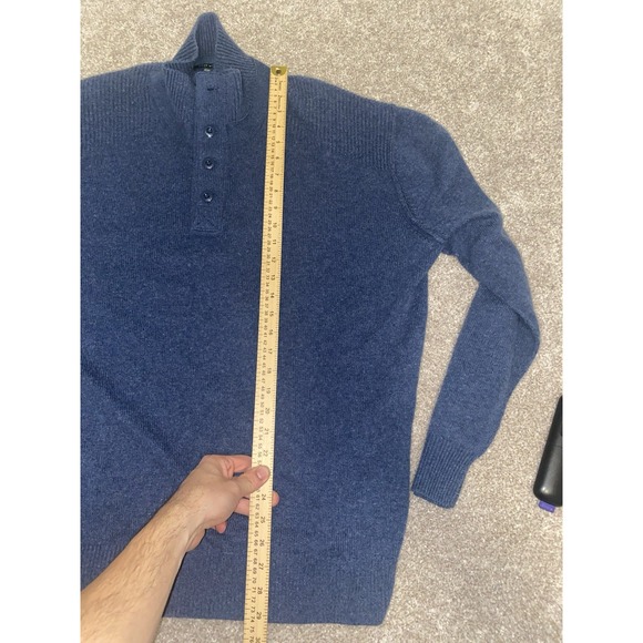 Orvis Charles F Orvis Signature Sweater XXL Wool Cashmere Blend Turtle Neck Blue - Picture 7 of 10